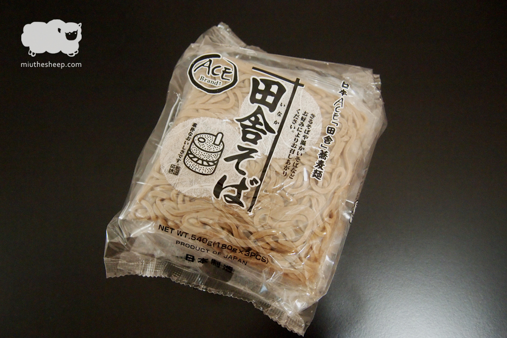 田舍新鮮手打蕎麥麵，一田超市購入，$21.9/三包